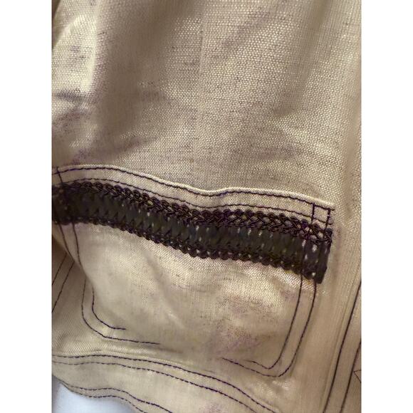 Harve Benard Women’s 6 Beige Linen Blend Jacket - Picture 2 of 5